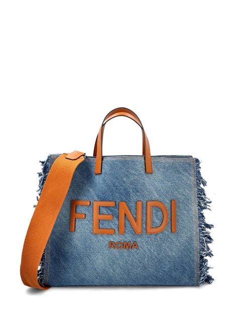 fendi tote ebay|fendi denim tote.